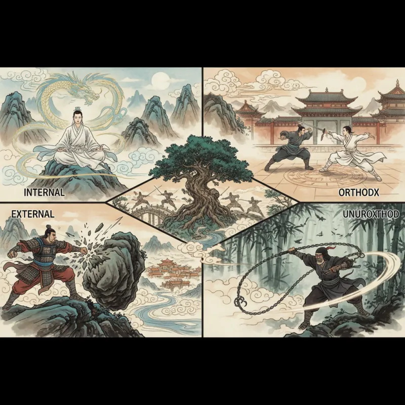 Martial Arts Systems in Wuxia: Internal vs External, Orthodox vs Unorthodox