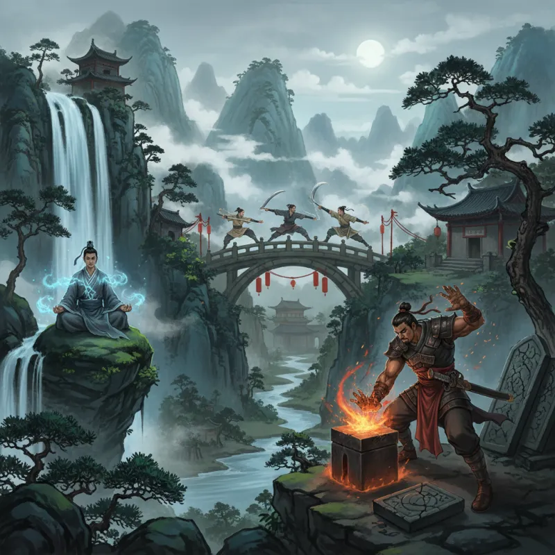 How Wuxia Heroes Train: From Waterfall Meditation to Iron Palm